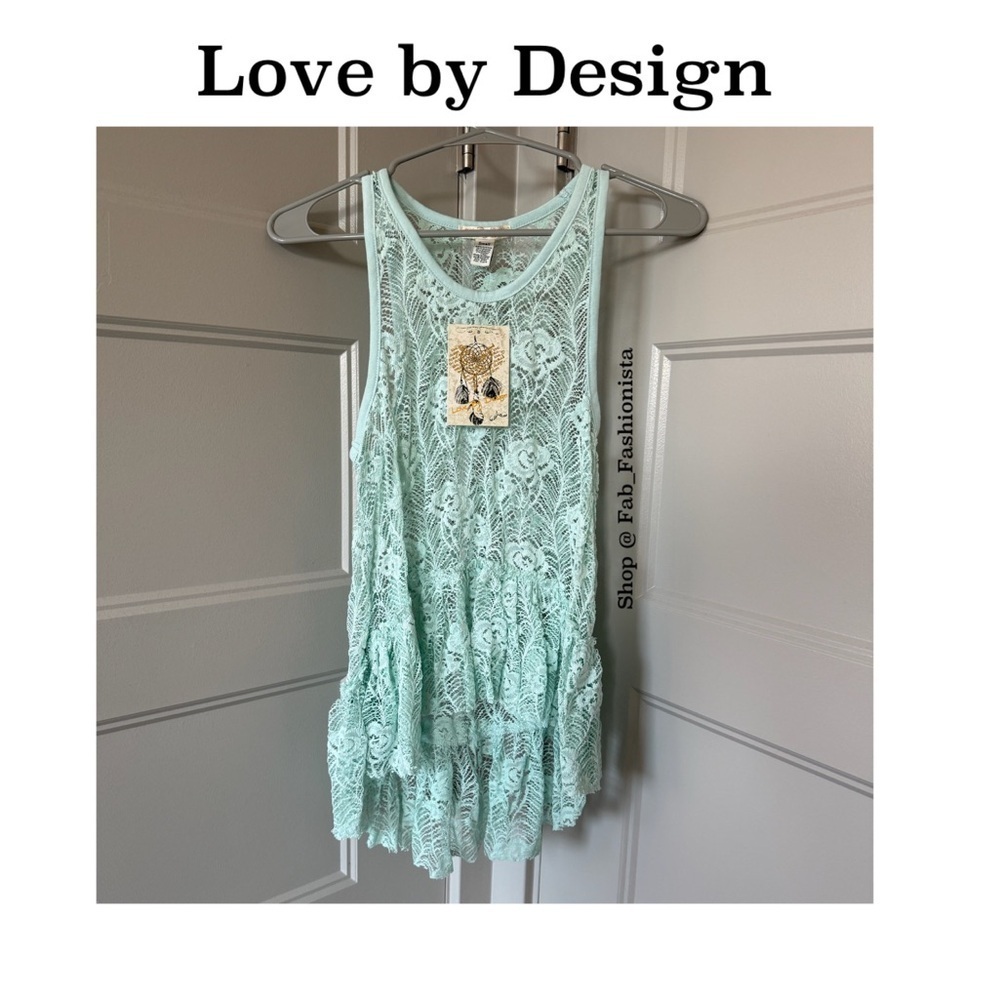 Mint lace top